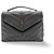 Autre Marque Saint Laurent LouLou Top Handle Matelasse Chevron Leather Medium Schwarz