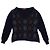 Pull en maille col en V à motifs Argyle Prada AW03 Bleu Marine