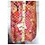Autre Marque Anatopik Abito Camicia Corto con Stampa Agrumi e Pois Rosa Rosso Multicolore Beige Arancione Giallo - vista 10