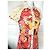 Autre Marque Anatopik Abito Camicia Corto con Stampa Agrumi e Pois Rosa Rosso Multicolore Beige Arancione Giallo - vista 7