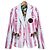 Autre Marque Ringspun Elvis Las Vegas Collector Wendbare Jacke Rosa Pink Weiß Mehrfarben
