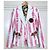 Autre Marque Ringspun Elvis Las Vegas Collector Wendbare Jacke Rosa Pink Weiß Mehrfarben - Ansicht 19