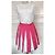 Moschino Gonna Baya Pop in Cotone e Seta Rosa Bianco - vista 15