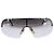 Ray-Ban Vintage Silber Metall RB 3160 Shield Rimless Sonnenbrille Grau