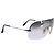 Ray-Ban Vintage Silber Metall RB 3160 Shield Rimless Sonnenbrille Grau - Ansicht 4