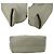 Fendi Selleria Gray Leather Cuoio Romano 2Bag Borsa a Tracolla Tote Grigio - vista 4