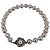 Autre Marque Akoya Hellrosa Perlenarmband 6 mm Silber Blumenverschluss 9 cm Pink