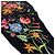 Gucci Foulard in seta nera con stampa floreale vintage e scollo lozange Multicolore - vista 2