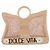 Autre Marque Borsa tote in rafia Dolce Vita Beige