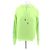 Off White Felpa con cappuccio verde fluo
