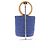 Autre Marque Picca borsa in rafia blu - vista 3