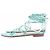Jimmy Choo Sandali turchese argentati - vista 2