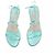 Jimmy Choo Sandali turchese argentati - vista 4