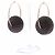 Autre Marque Pendientes de esferas negras Negro - vista 2