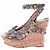 Alaïa Sandali con zeppa a fiori Beige - vista 2