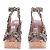 Alaïa Sandali con zeppa a fiori Beige - vista 3