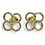 Autre Marque Pendientes de botón Tiffany Quadrofolio en oro amarillo Dorado