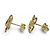 Autre Marque Pendientes de botón Tiffany Quadrofolio en oro amarillo Dorado - vista 4