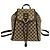 Gucci Abbey GG Canvas Leather Backpack Brown