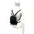 Bamboo GUCCI Vintage Bambus-Leder-Rucksack Schwarz - Ansicht 2