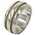 Autre Marque Anello Tiffany Vintage Grooved Double Line Band Ring Argento
