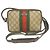 Borsa a tracolla Gucci in tela GG Supreme e pelle Marrone