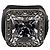 Anel GUCCI com detalhe Interlocking e cristais Preto Prata