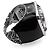 Anel GUCCI com detalhe Interlocking e cristais Preto Prata - vista 2