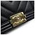 Borsa Chanel Boy Chevron in pelle caviar Nero - vista 7