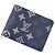 Portafoglio bi-fold Louis Vuitton in Monogram Shadow Blu Blu navy
