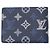 Portafoglio bi-fold Louis Vuitton in Monogram Shadow Blu Blu navy - vista 3