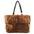 Bolso Tote CHANEL de piel de conejo Coco Mark Castaño Negro