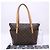 Bolso Louis Vuitton Monogram Totally MM Castaño Beige - vista 3