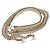 Cartera con cadena Gucci de piel con G entrelazadas Crudo - vista 15