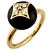Louis Vuitton Bague B Blossom Ring Negro Multicolor Dorado