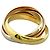 Anel Cartier Trinity Dourado - vista 5