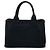Prada Small Canvas Canapa Logo Tote Schwarz - Ansicht 2