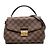 Louis Vuitton Brown Damier Ebene Croisette Marrom