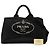 Prada Large Canvas Canapa Logo Tote Schwarz - Ansicht 7