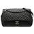 Chanel Black Large Lambskin CC Crossing Flap Nero