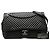 Chanel Black Large Lambskin CC Crossing Flap Nero - vista 7