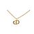 Autre Marque Collana Dior Gold con pendente logo CD placcato oro D'oro - vista 3