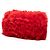 Borsa crossbody Miu Miu in shearling rosso con catena di perle - vista 2