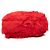 Borsa crossbody Miu Miu in shearling rosso con catena di perle - vista 3
