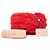 Borsa crossbody Miu Miu in shearling rosso con catena di perle - vista 7