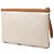 Clutch Gucci in tela beige con logo - vista 2