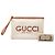Clutch Gucci in tela beige con logo - vista 7