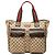 Gucci Beige GG Canvas Web Double Pockets Tote