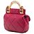 Portacarte Lady Chanel in vitello matelassé rosa con borsa a manico superiore e catena - vista 2