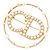 Autre Marque Spilla Clair D Lune Dior Gold placcata in oro con cristalli e perle sintetiche D'oro